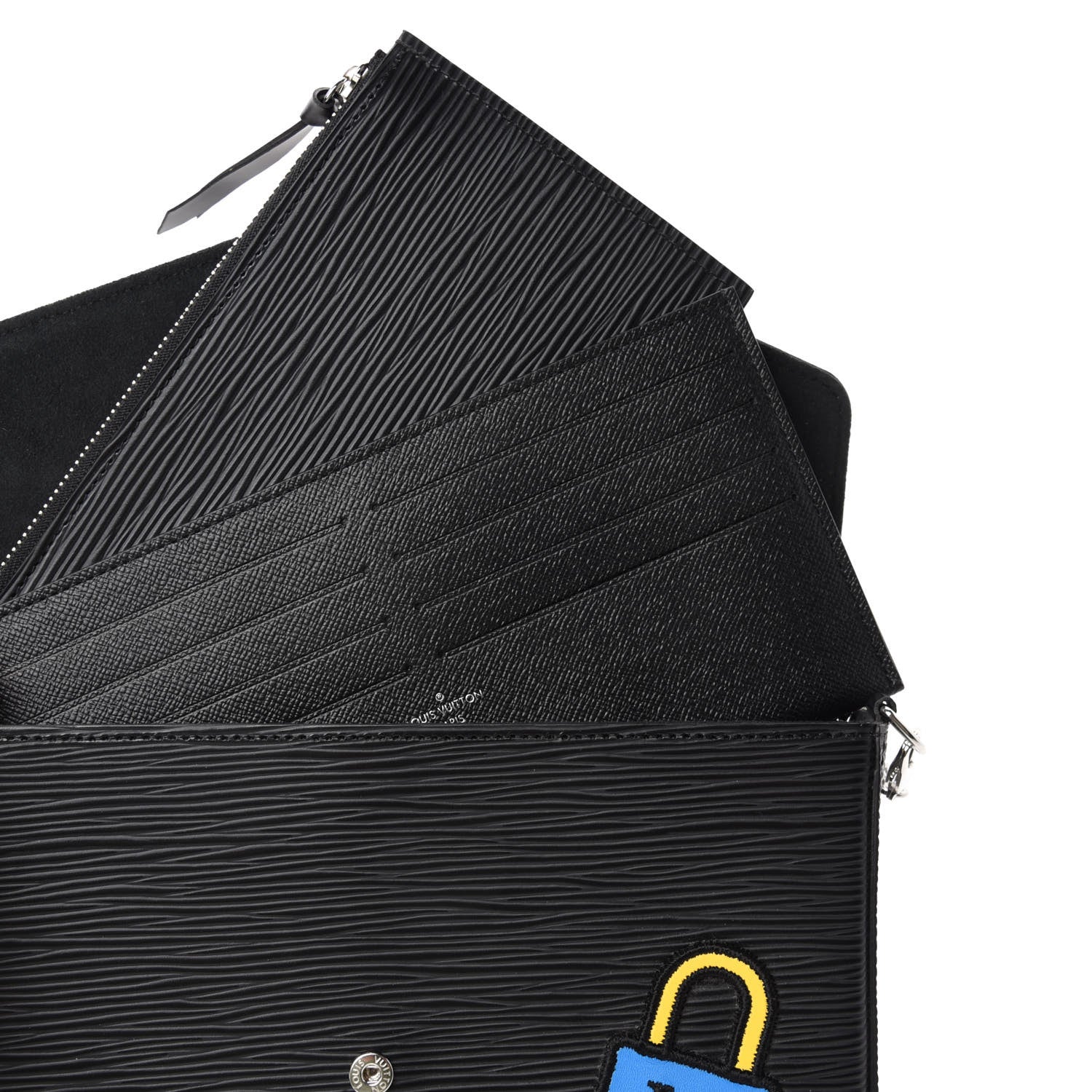 Louis Vuitton Epi LV Stories Pochette Felicie Black 8 of 11