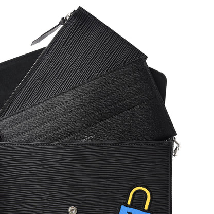 Louis Vuitton Epi LV Stories Pochette Felicie Black 8 of 11