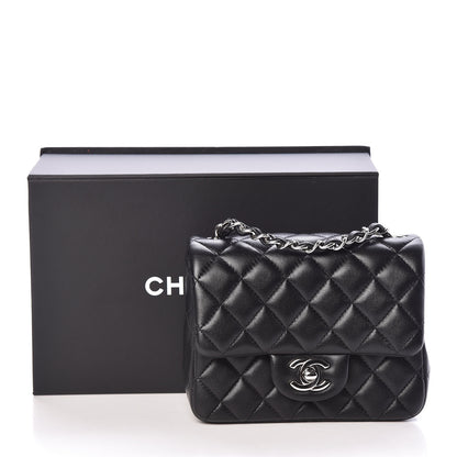 Chanel Lambskin Quilted Mini Square Flap Black 11 of 11