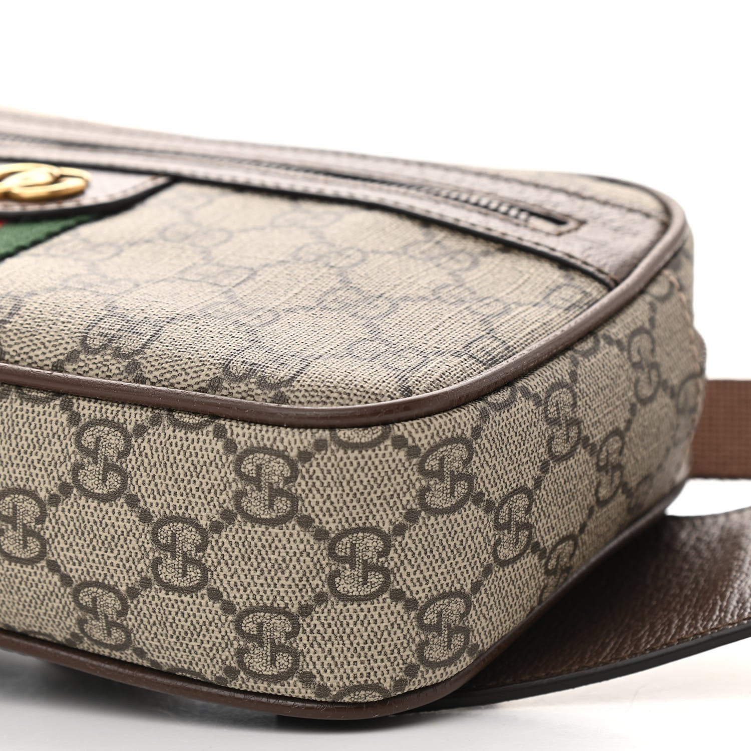 Gucci Soft GG Supreme Monogram Medium Ophidia Belt Bag Dark Brown 10 of 11