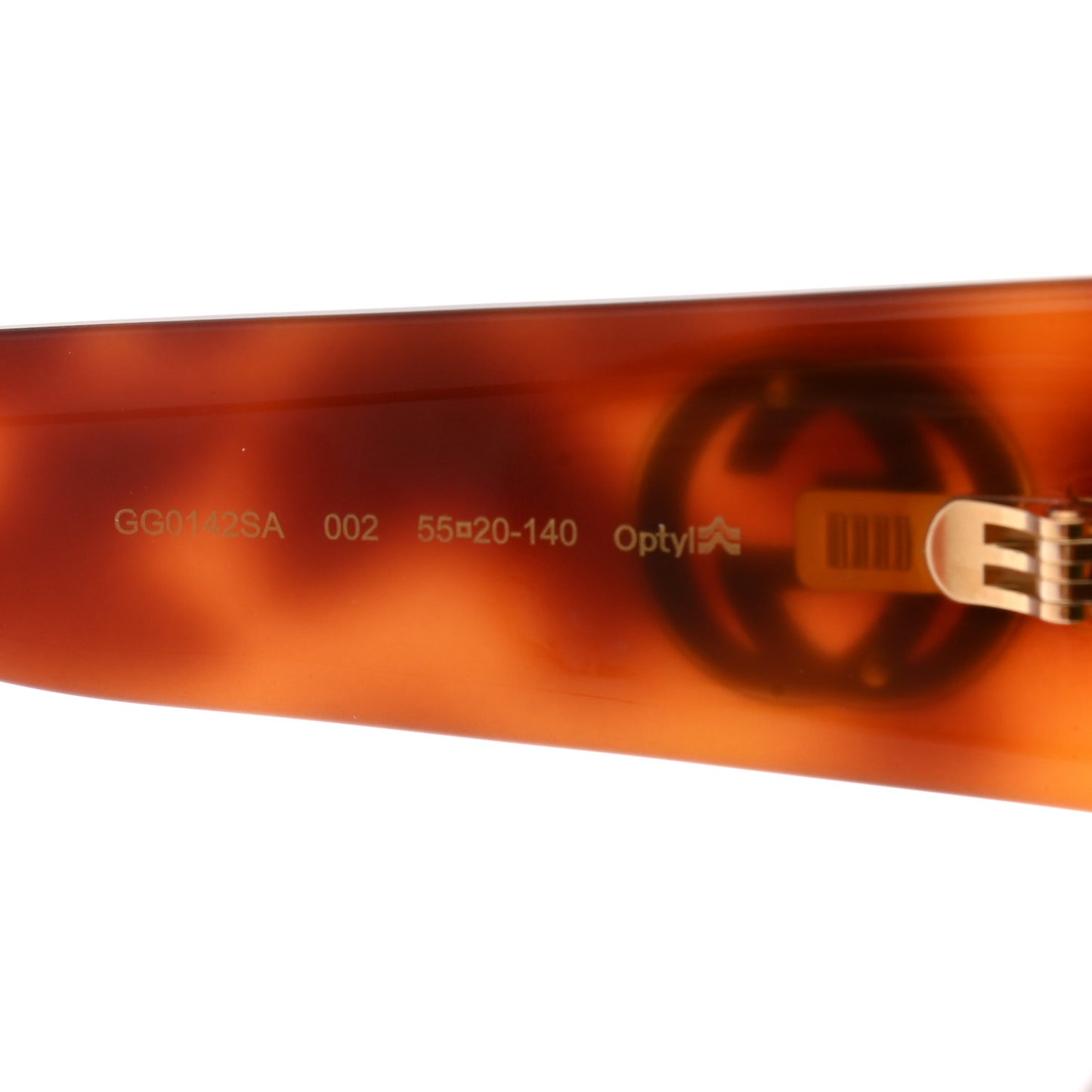 Acetate Square Frame Sunglasses GG0142SA Tortoise