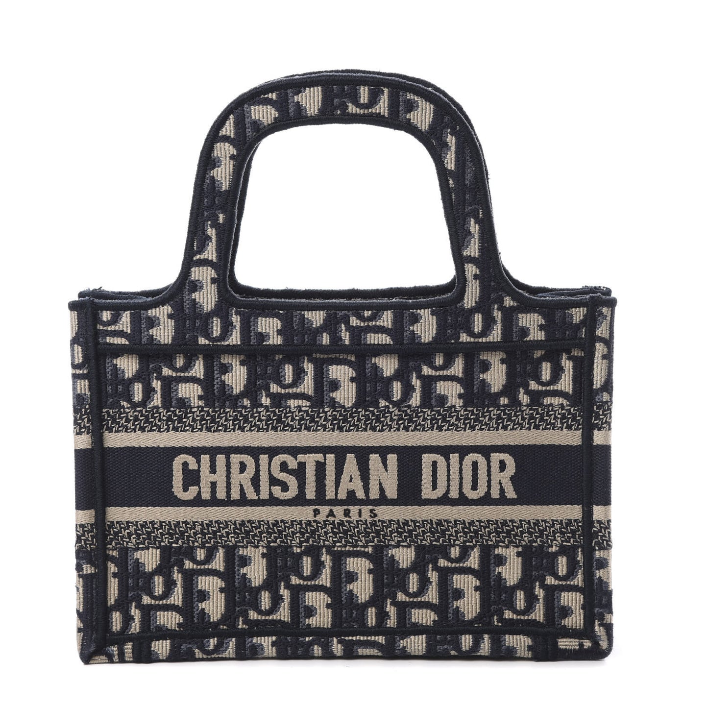 Oblique Mini Book Tote Blue Multicolor