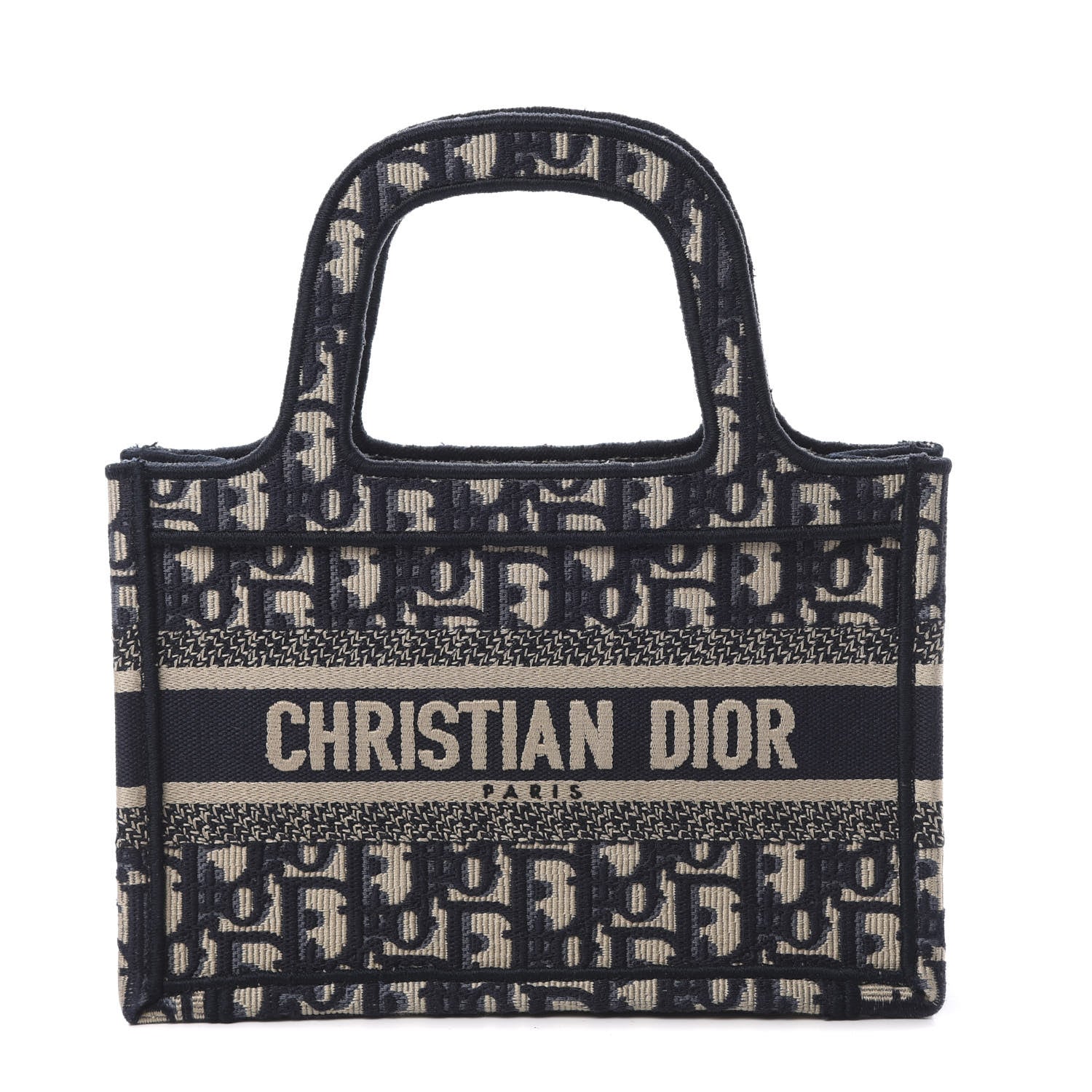 Christian Dior Oblique Mini Book Tote Blue Multicolor 2 of 11