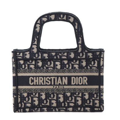 Christian Dior Oblique Mini Book Tote Blue Multicolor 2 of 11