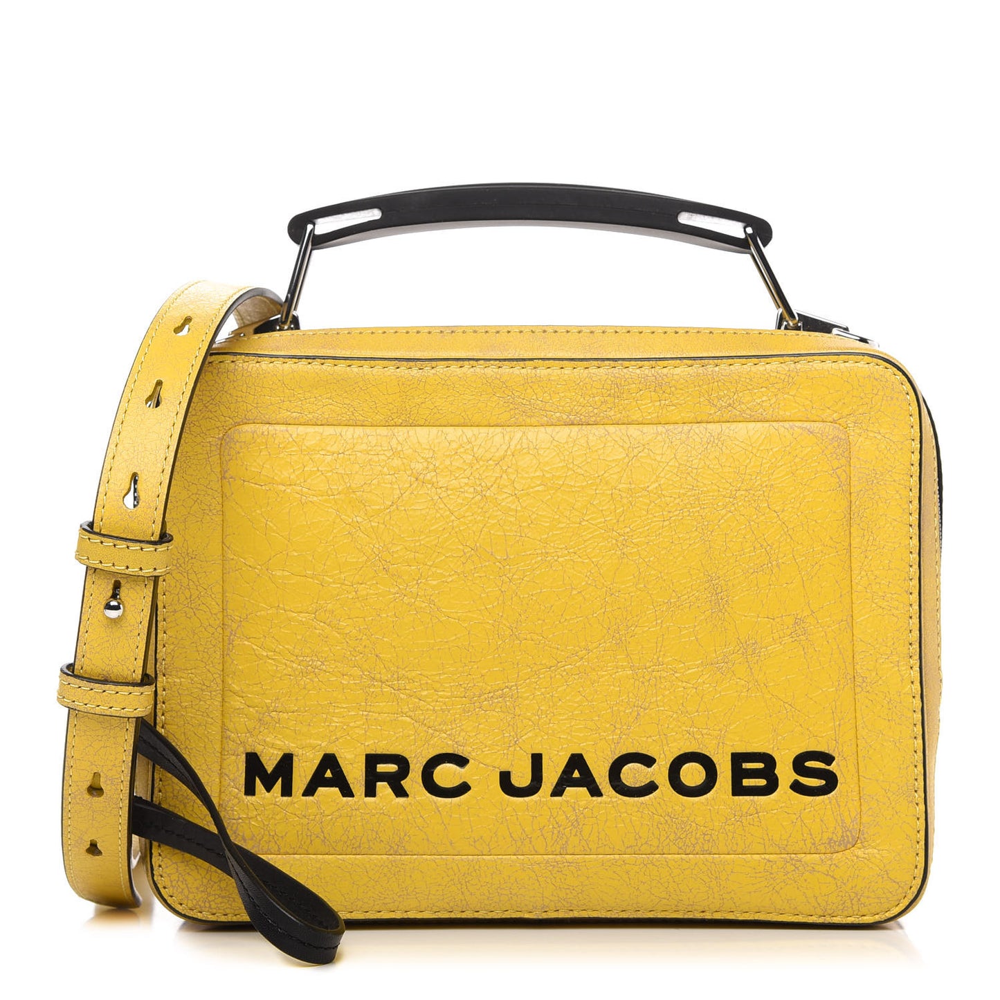 Calfskin The Box 20 Crossbody Yellow