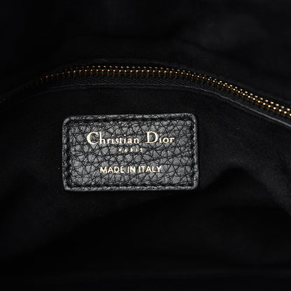 Christian Dior Grained Calfskin Cannage Medium Supple Lady Dior Black 5 of 8
