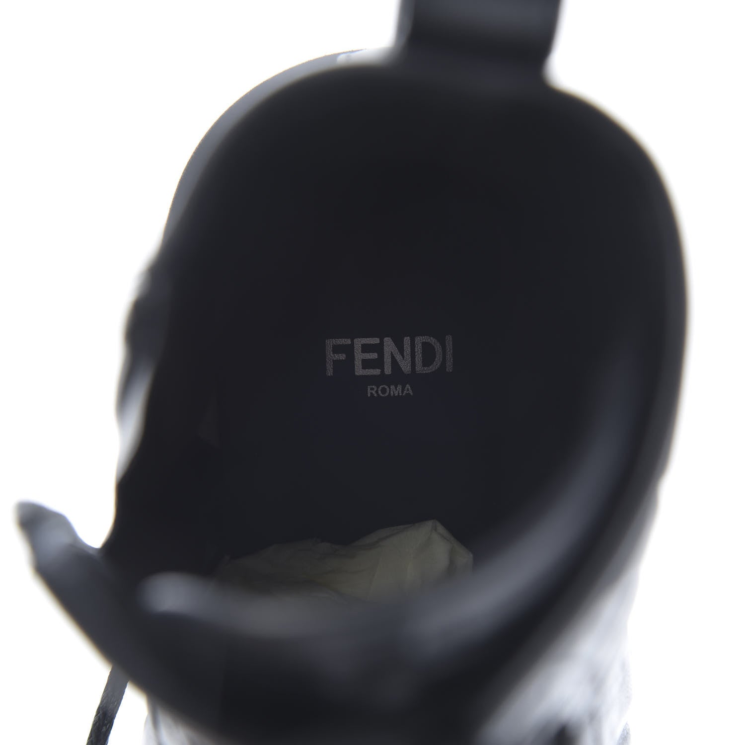 Fendi Nappa FF Embossed Womens Biker Boots 38 Black 7 of 8