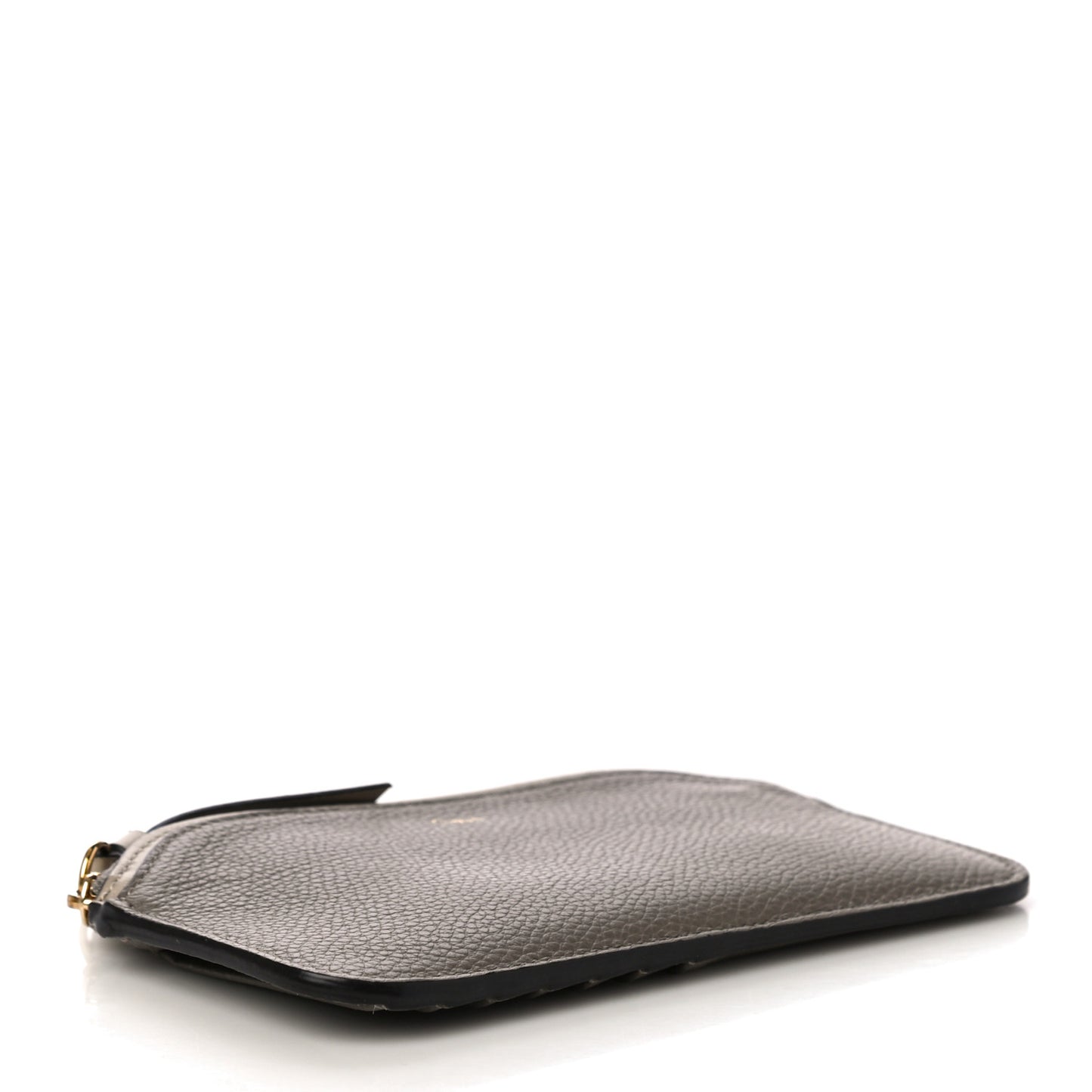 Grained Calfskin Purse Wallet Motty Grey