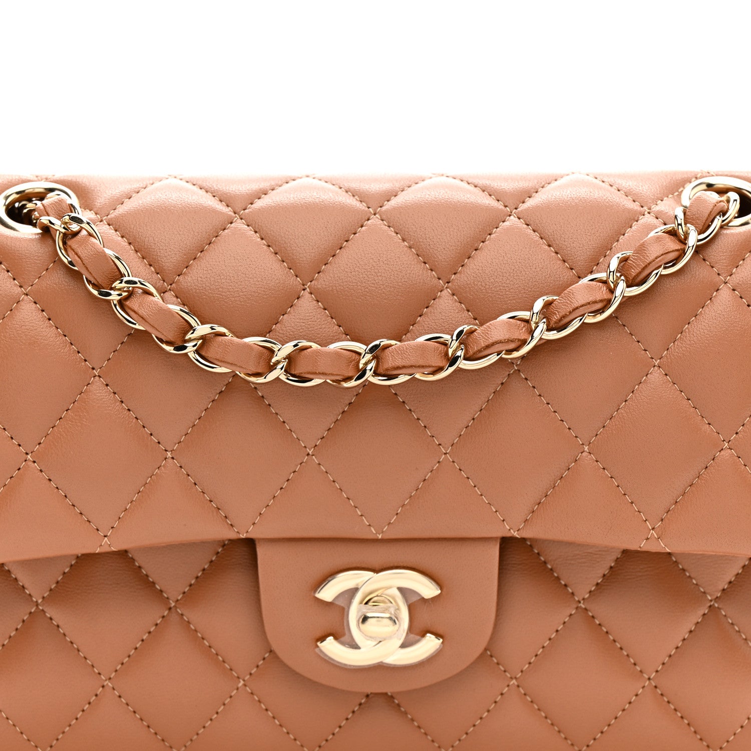 Chanel Lambskin Quilted Small Double Flap Brown 8 of 11