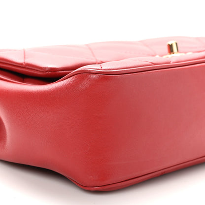 Chanel Lambskin Quilted Easy Carry Flap Red 9 of 10
