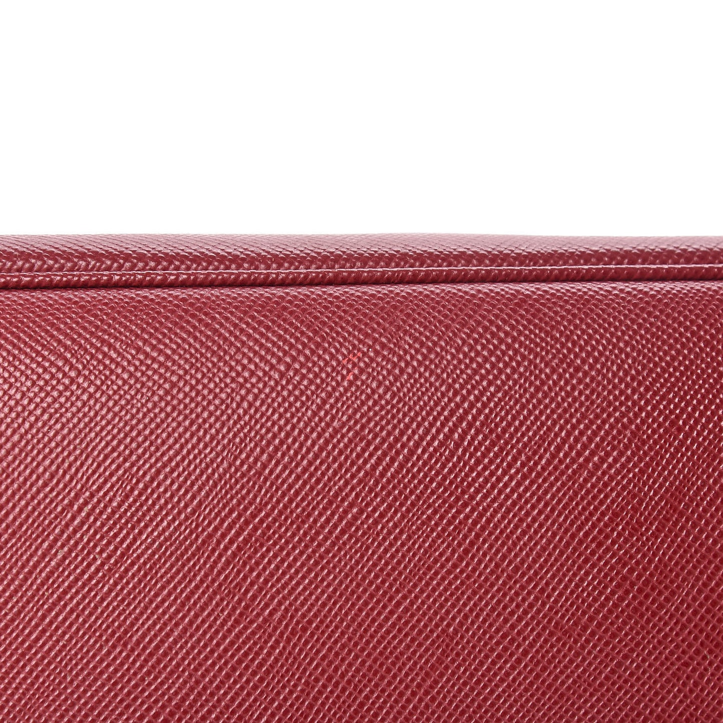 Saffiano Cuir Large Double Bag Cherry