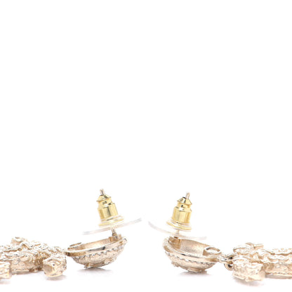 Chanel Crystal CC Drop Logo Earrings Gold 4 of 6