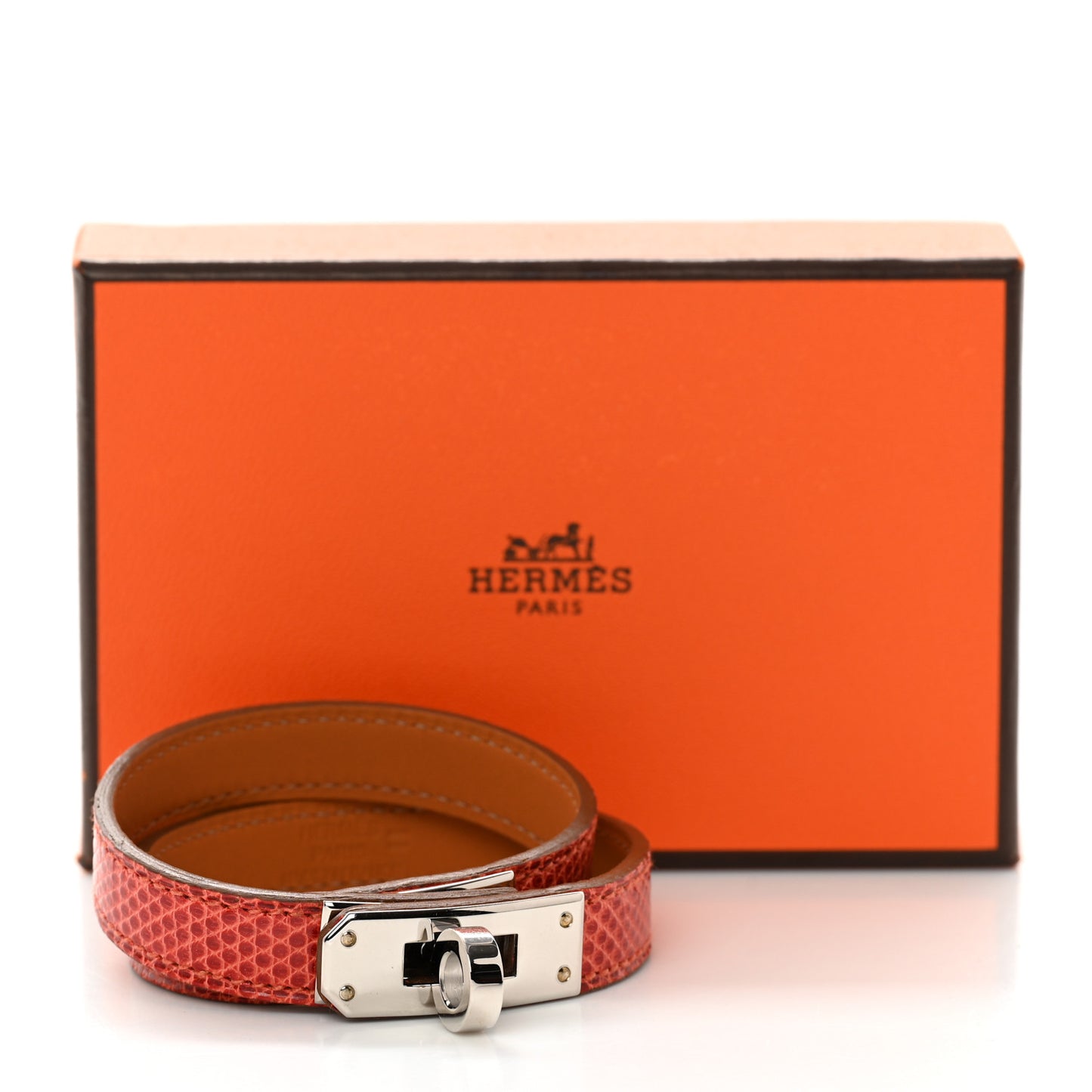 Lizard Kelly Double Tour Bracelet M Bougainvillea