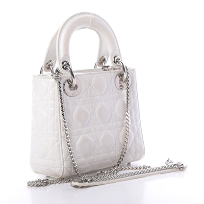 Christian Dior Lambskin Cannage Mini Lady Dior White 3 of 20