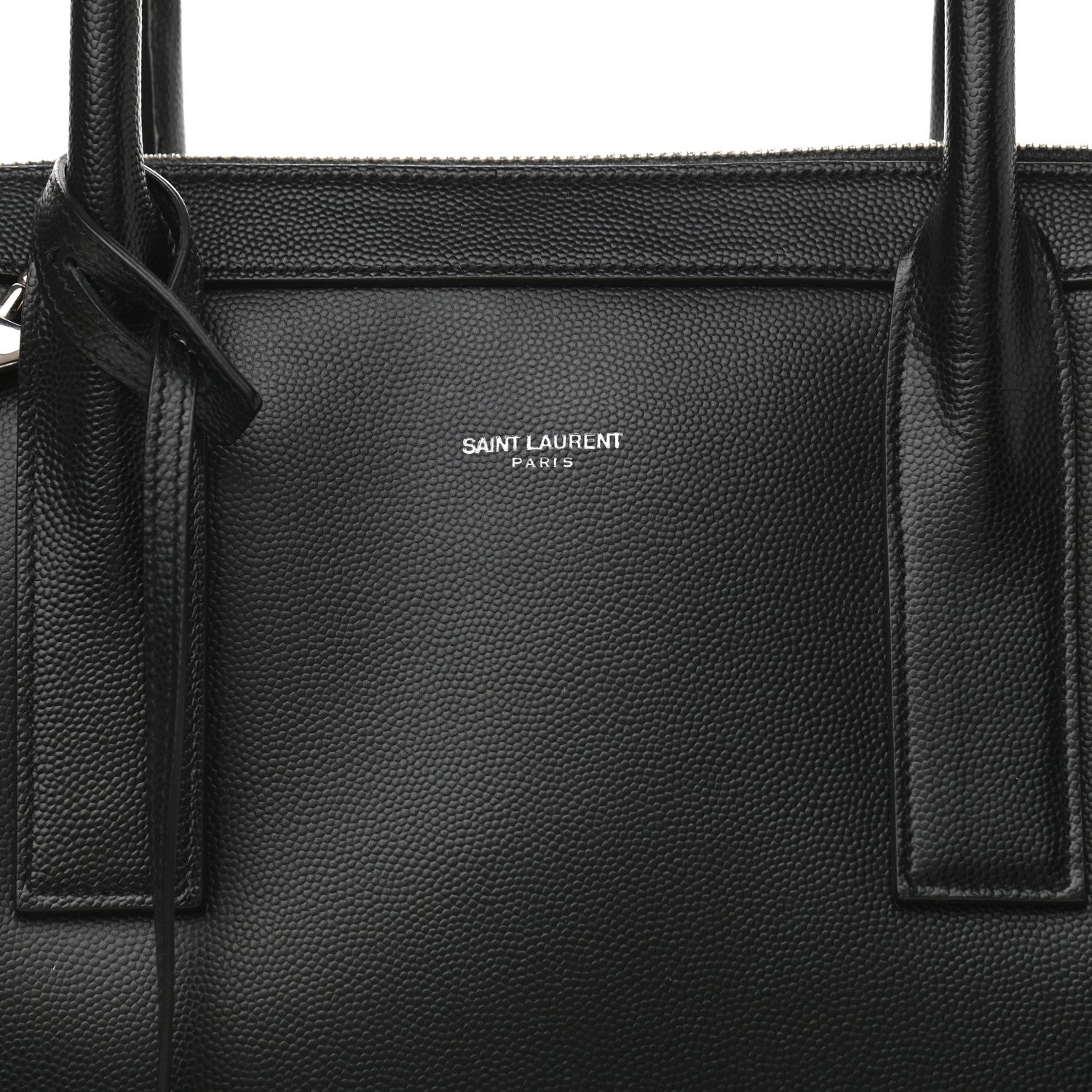 Saint Laurent Grain de Poudre Medium Museum Briefcase Black 8 of 10