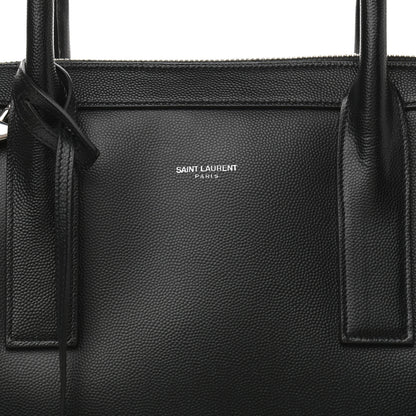 Saint Laurent Grain de Poudre Medium Museum Briefcase Black 8 of 10