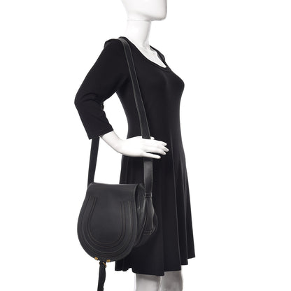 Chloe Calfskin Medium Marcie Round Crossbody Bag Black 2 of 11