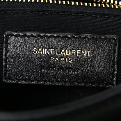 Saint Laurent Crinkled Calfskin Matelasse Monogram Medium Niki Chain Satchel Black 6 of 10