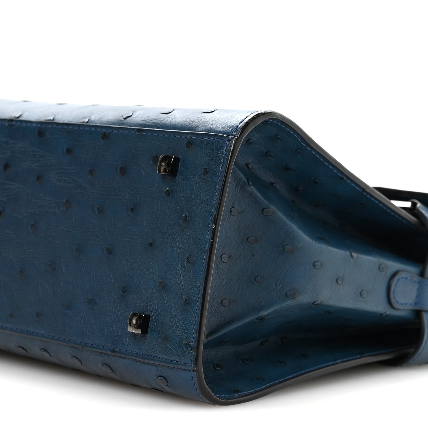 Ostrich GM Tempete Satchel Bleu De Presse
