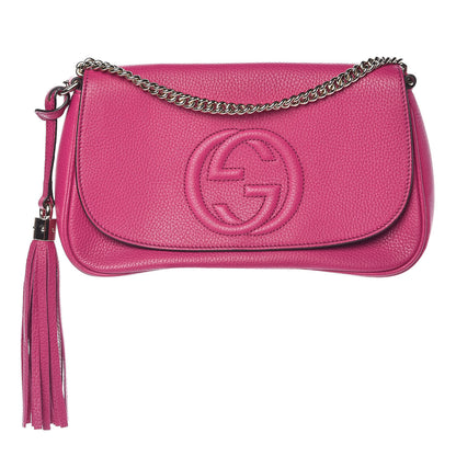 Gucci Cellarius Calfskin Medium Soho Flap Crossbody Bright Bouganville 1 of 9