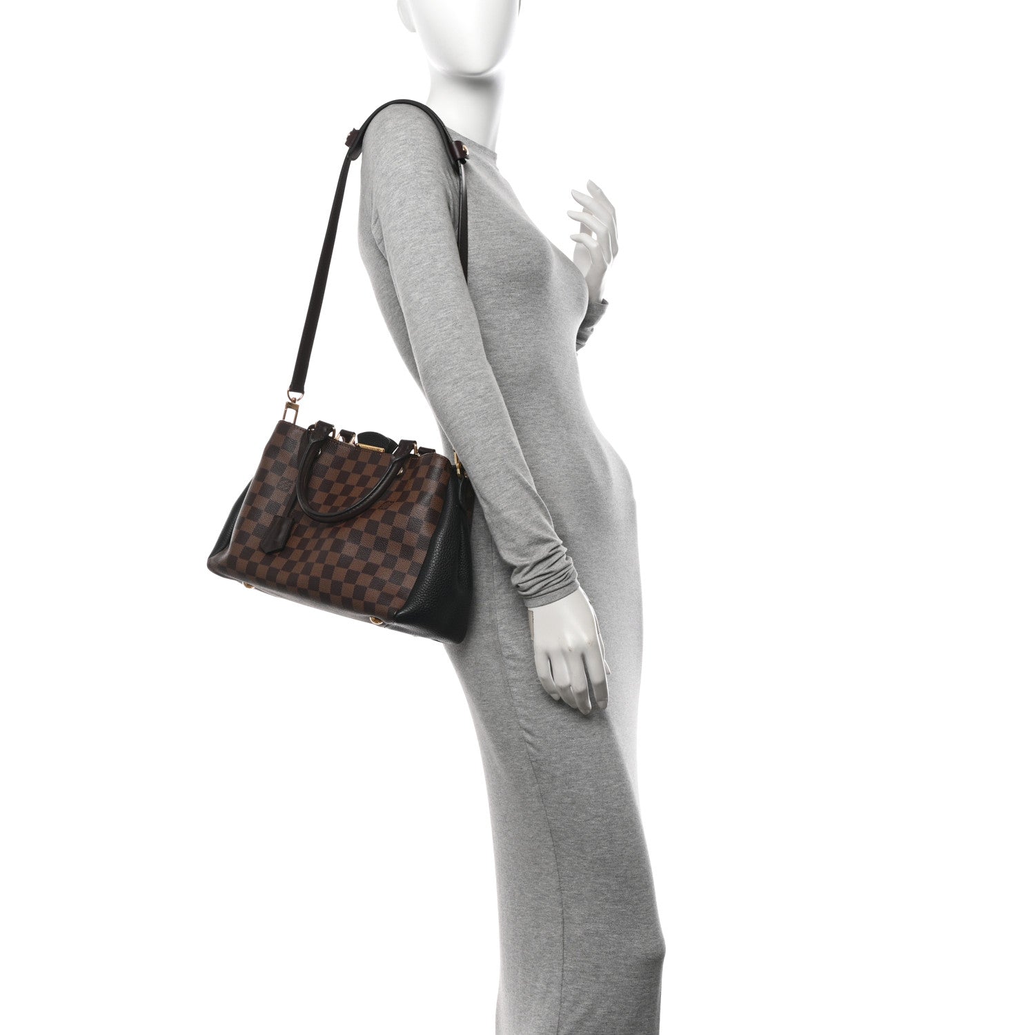 Louis Vuitton Damier Ebene Cuir Taurillon Brittany Black 2 of 10