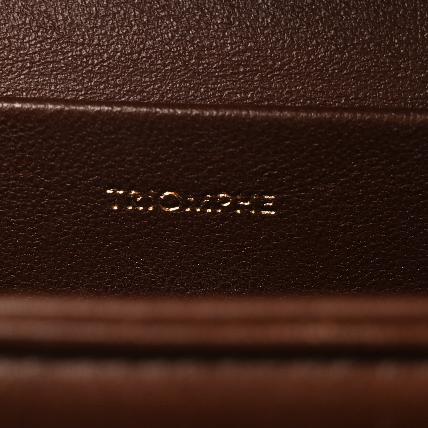 Celine Shiny Calfskin Teen Triomphe Brown 7 of 10