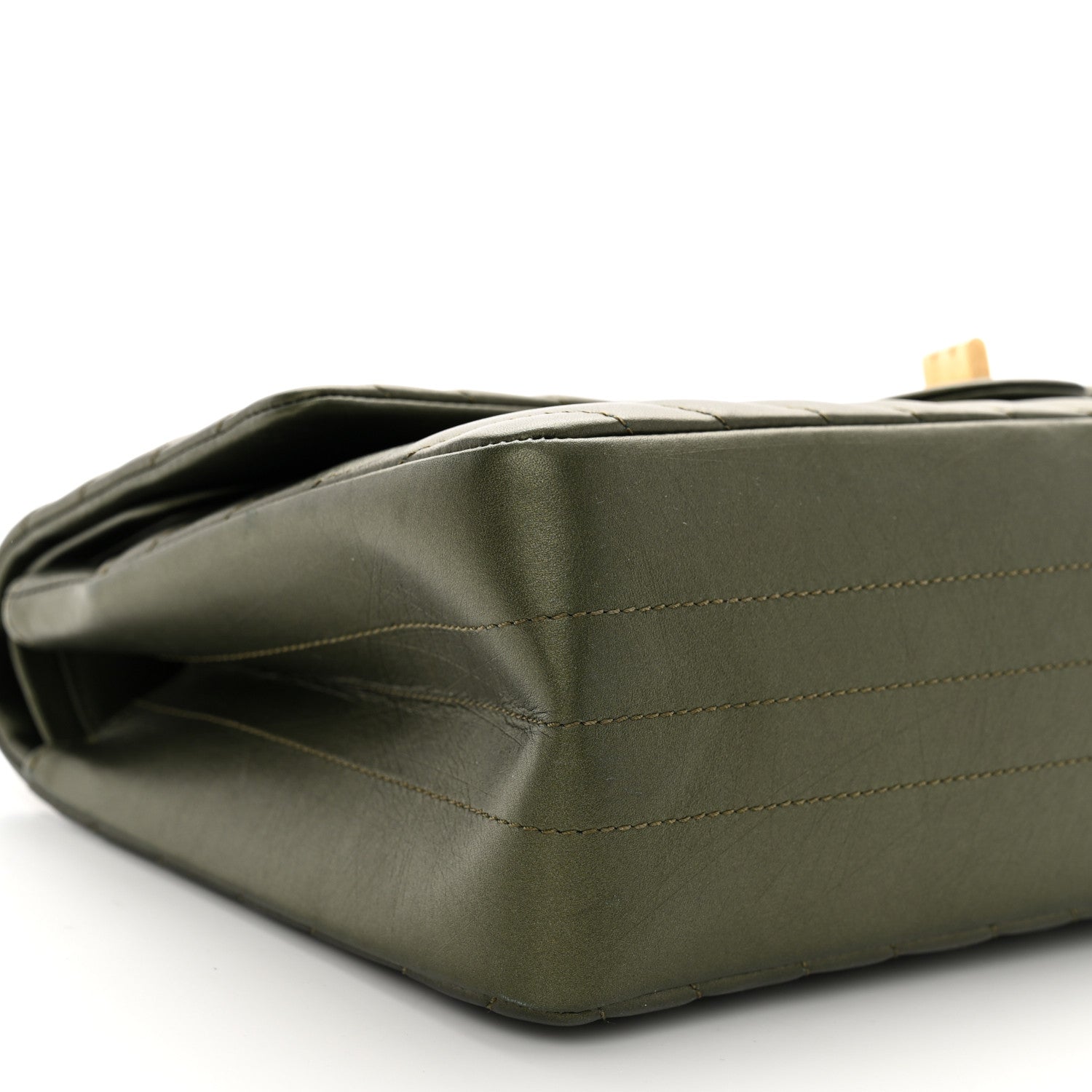 Chanel Metallic Calfskin Chevron Quilted 2.55 Reissue 226 Flap Green 9 of 10