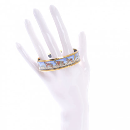 Hermes Enamel Printed Horse Wide Bracelet 65 2 of 6