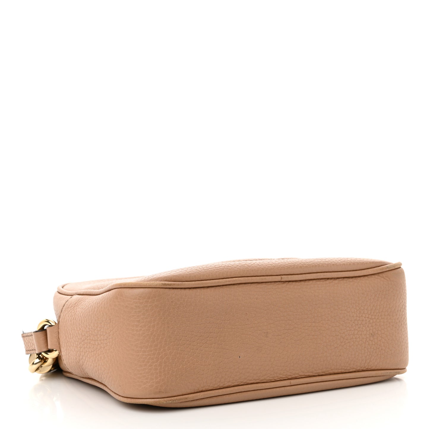 Pebbled Calfskin Small Soho Disco Bag Rose Beige