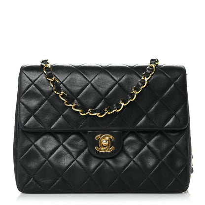 Chanel Lambskin Quilted Mini Square Flap Bag Black 2 of 18