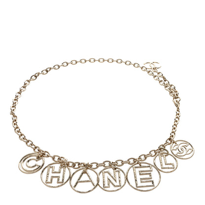 Chanel Metal Hoop Cuba Logo Belt Gold 1 of 3