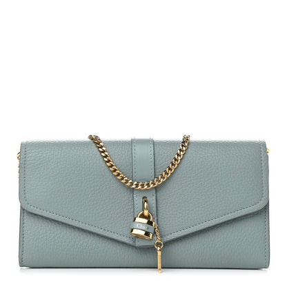 Chloe Grained Calfskin Aby Chain Wallet Faded Blue 1 of 8