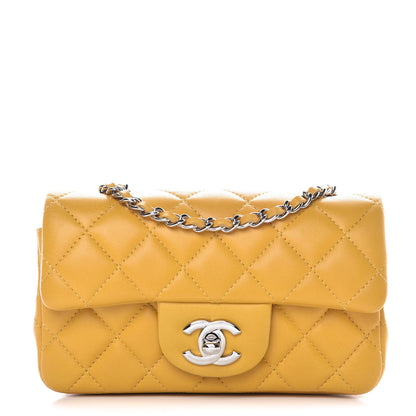 Chanel Lambskin Quilted Extra Mini Flap Yellow 1 of 13