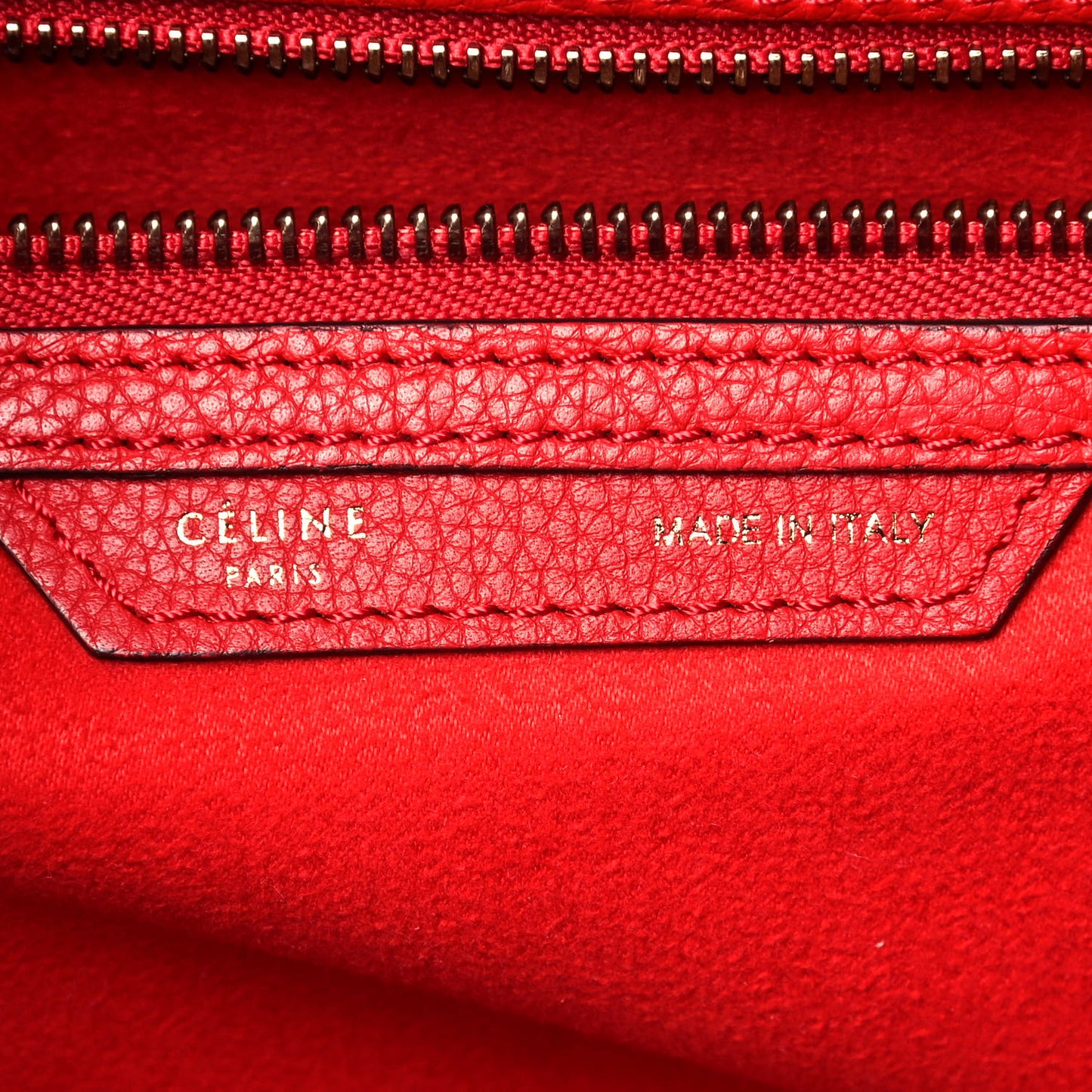 Drummed Calfskin Mini Luggage Coquelicot