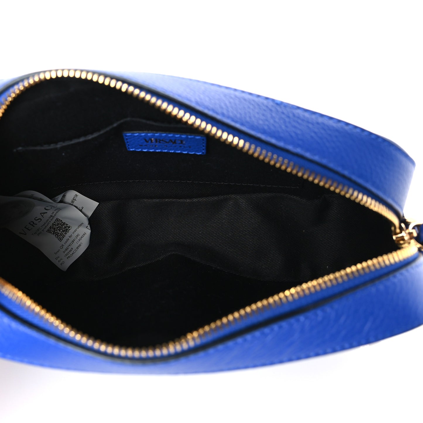 Grainy Calfskin Small Virtus Camera Bag Blue