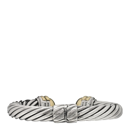 David Yurman Sterling Silver 14K Yellow Gold 10mm Cable Classics Bracelet 2 of 3