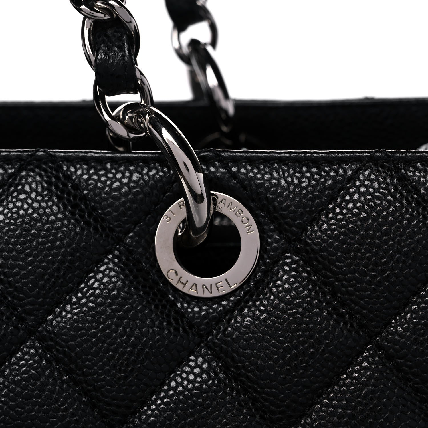Chanel Caviar Quilted Grand Shopping Tote GST Black 9 of 15