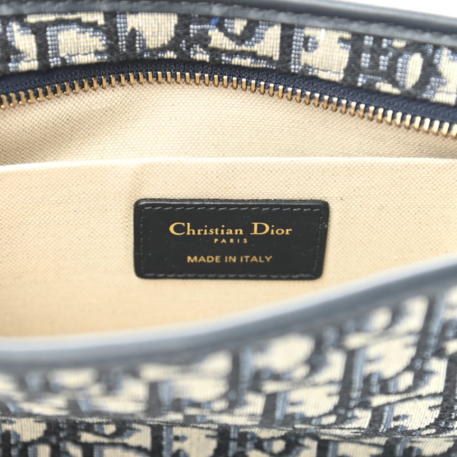 Christian Dior Oblique Diorquake Clutch Blue 7 of 9