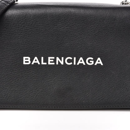 Balenciaga Pebbled Calfskin Everyday Chain Wallet Black 11 of 13