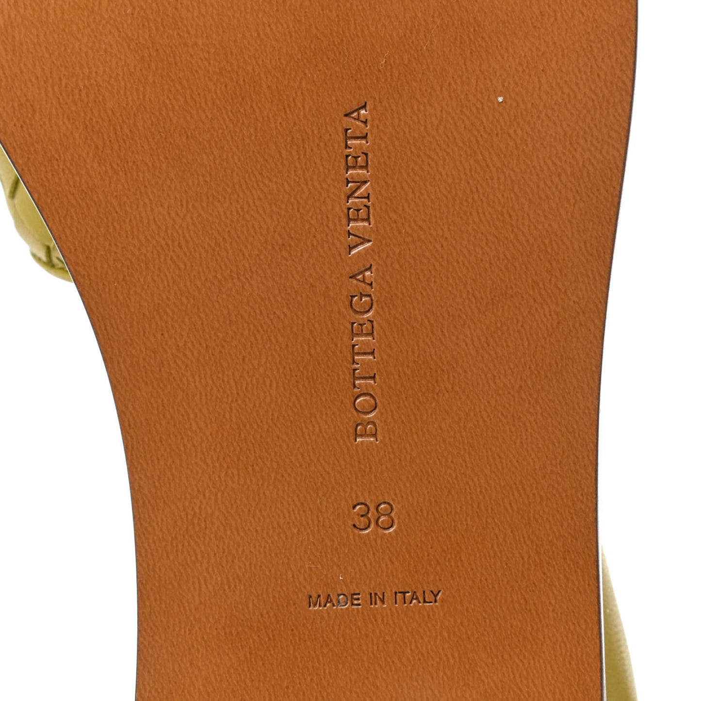 Nappa Ayers Intrecciato Flat Sandals 38 Chamomile