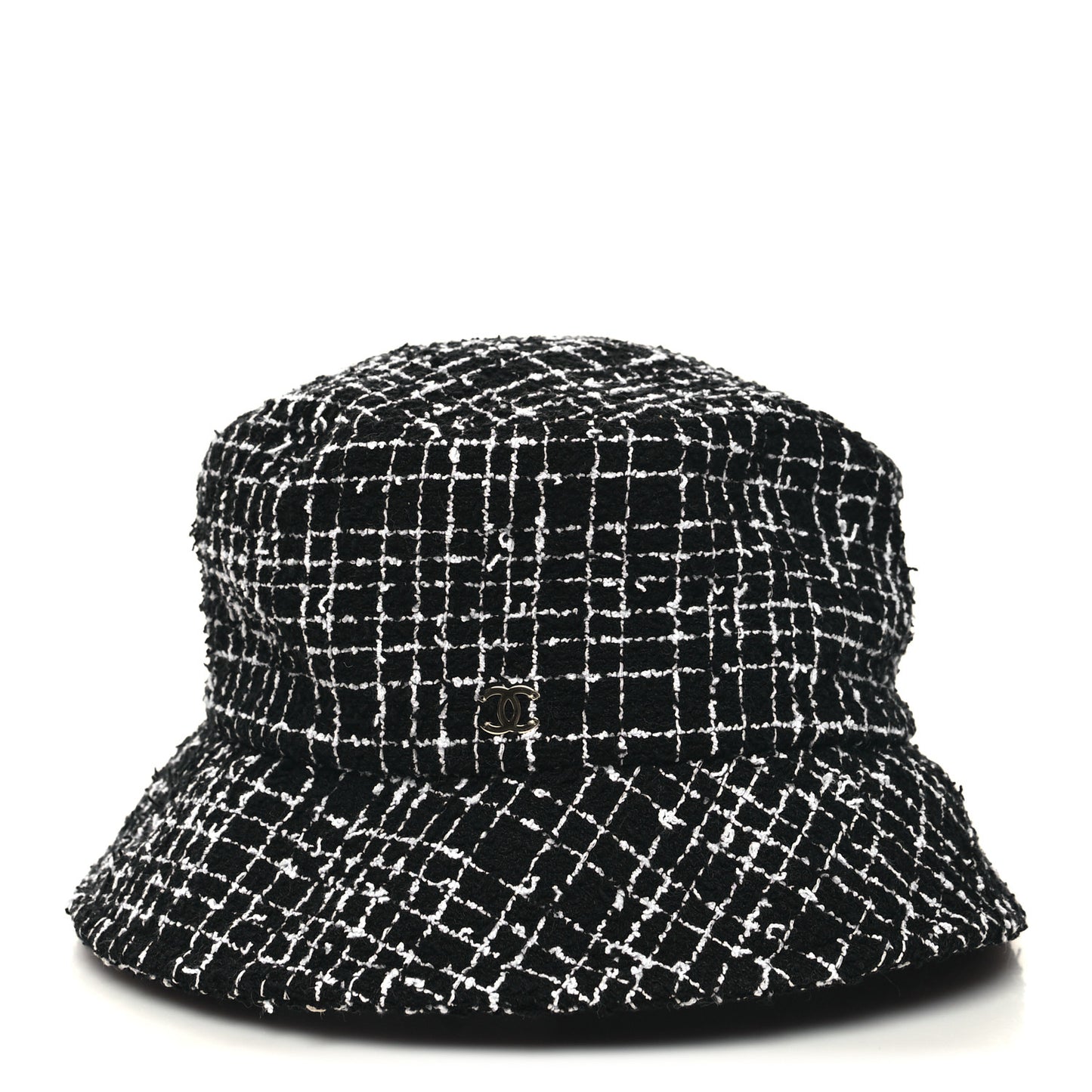 Tweed Bucket Hat M Black White