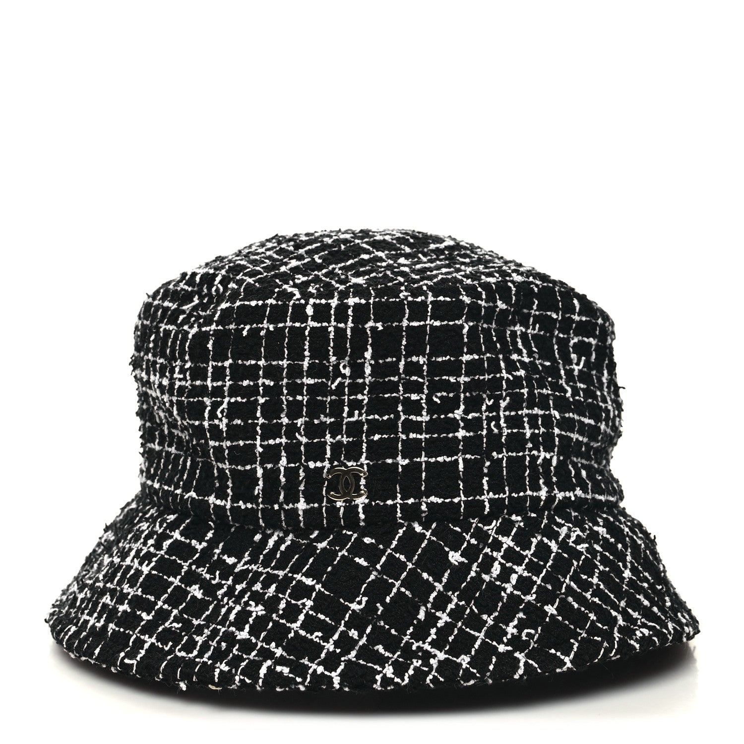 Chanel Tweed Bucket Hat M Black White 1 of 8