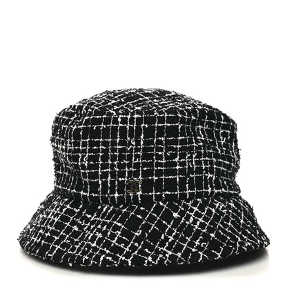 Chanel Tweed Bucket Hat M Black White 1 of 8