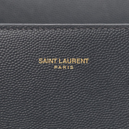 Saint Laurent Grain de Poudre Medium Classic Monogram Cassandra Top Handle Dark Smog 6 of 11