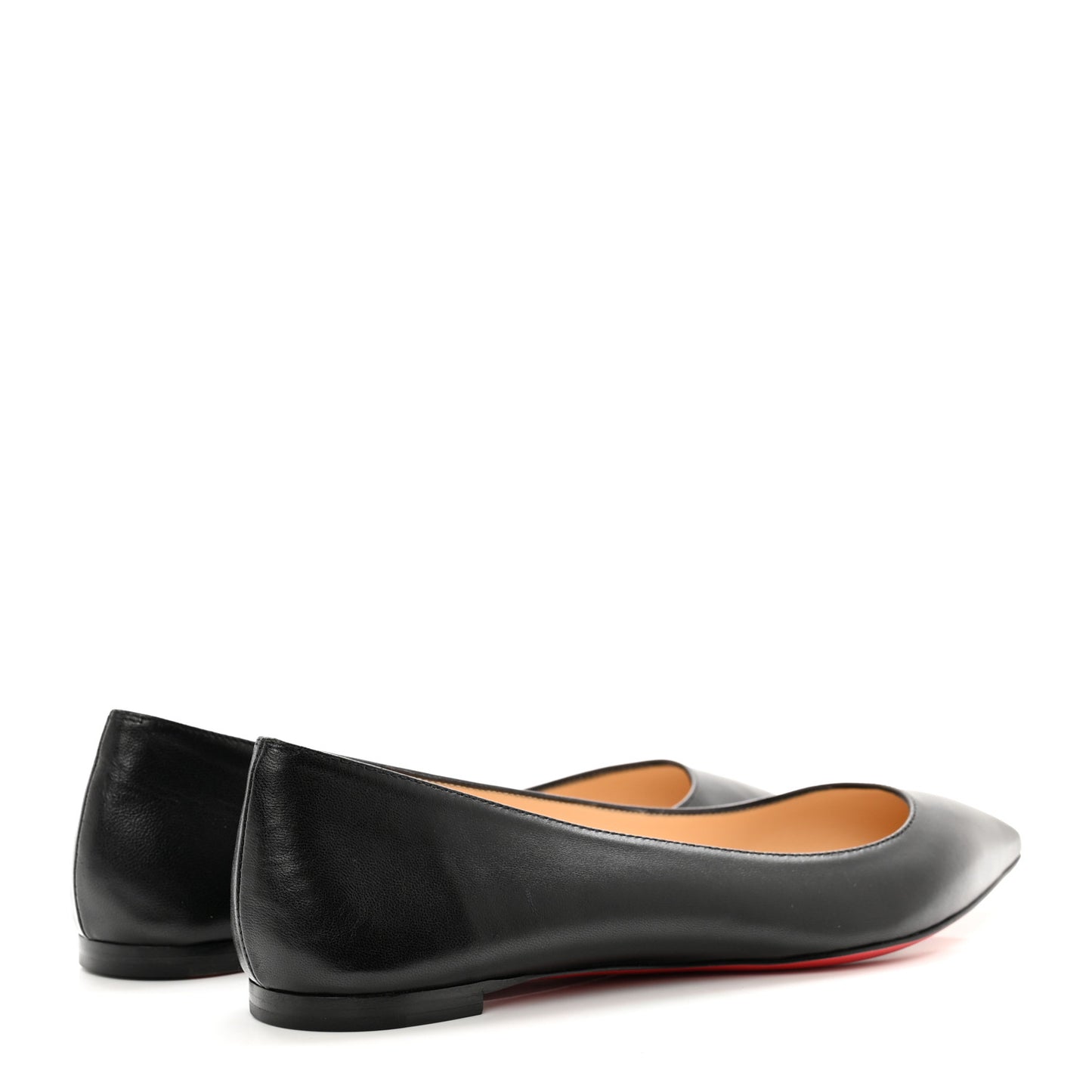 Shiny Nappa Ballalla Flats 37.5 Black
