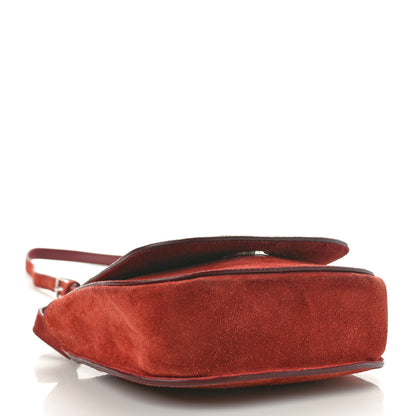 The Row Suede Hunting Bag 7 Dark Vermilion 4 of 9