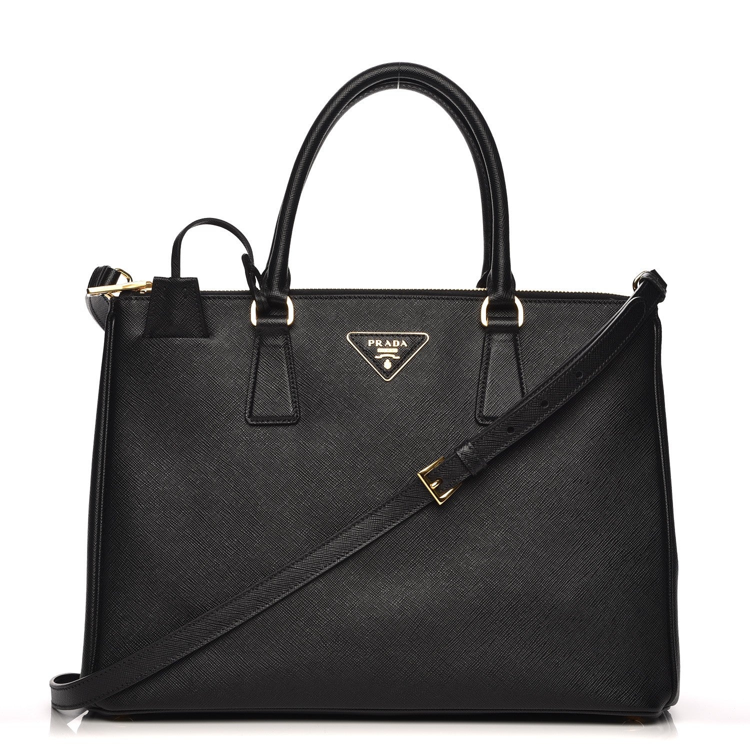 Prada Saffiano Medium Galleria Double Zip Tote Black 1 of 11