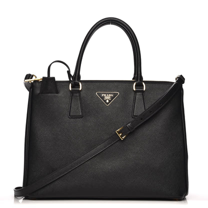 Prada Saffiano Medium Galleria Double Zip Tote Black 1 of 11