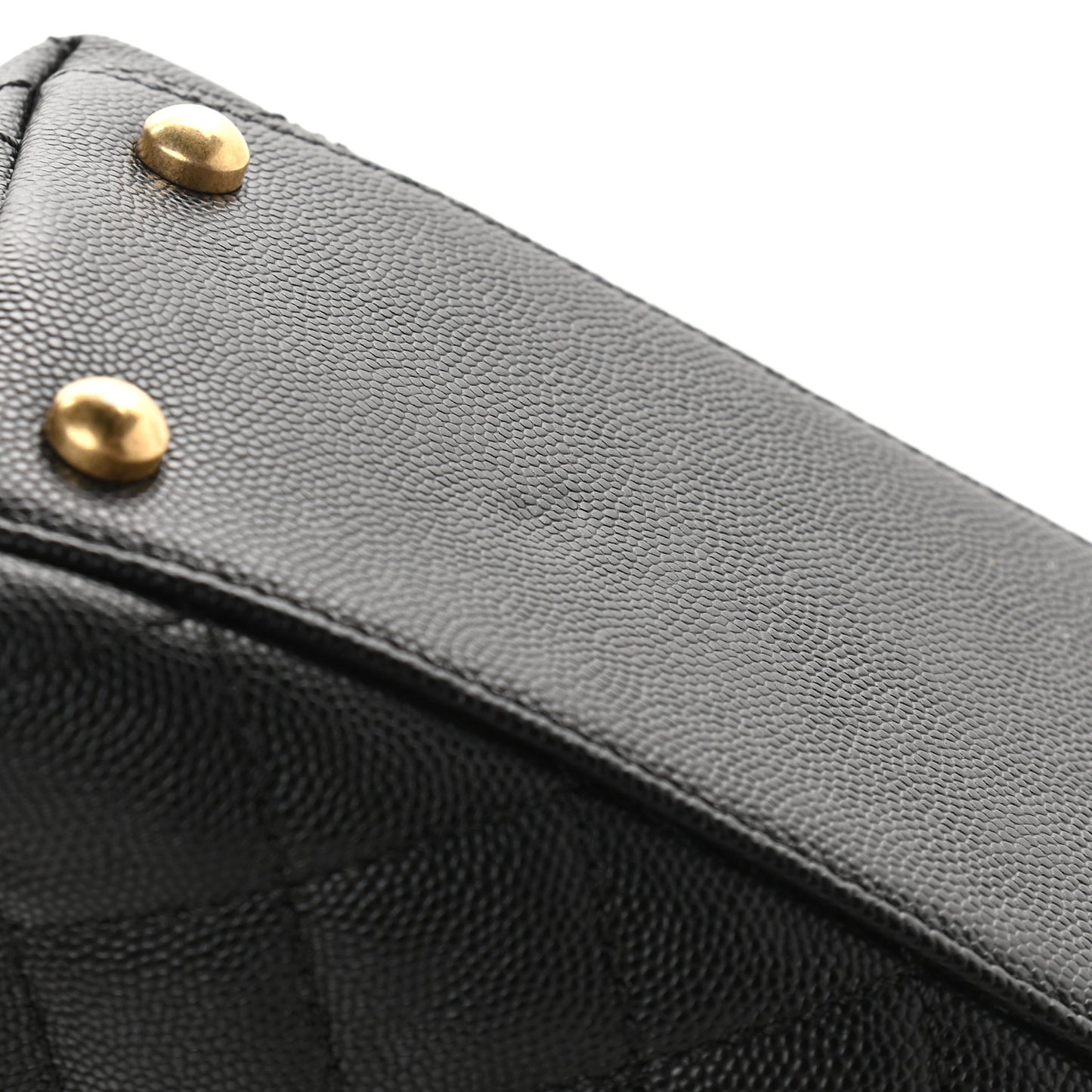 Caviar Lizard Quilted Small Coco Handle Flap Black