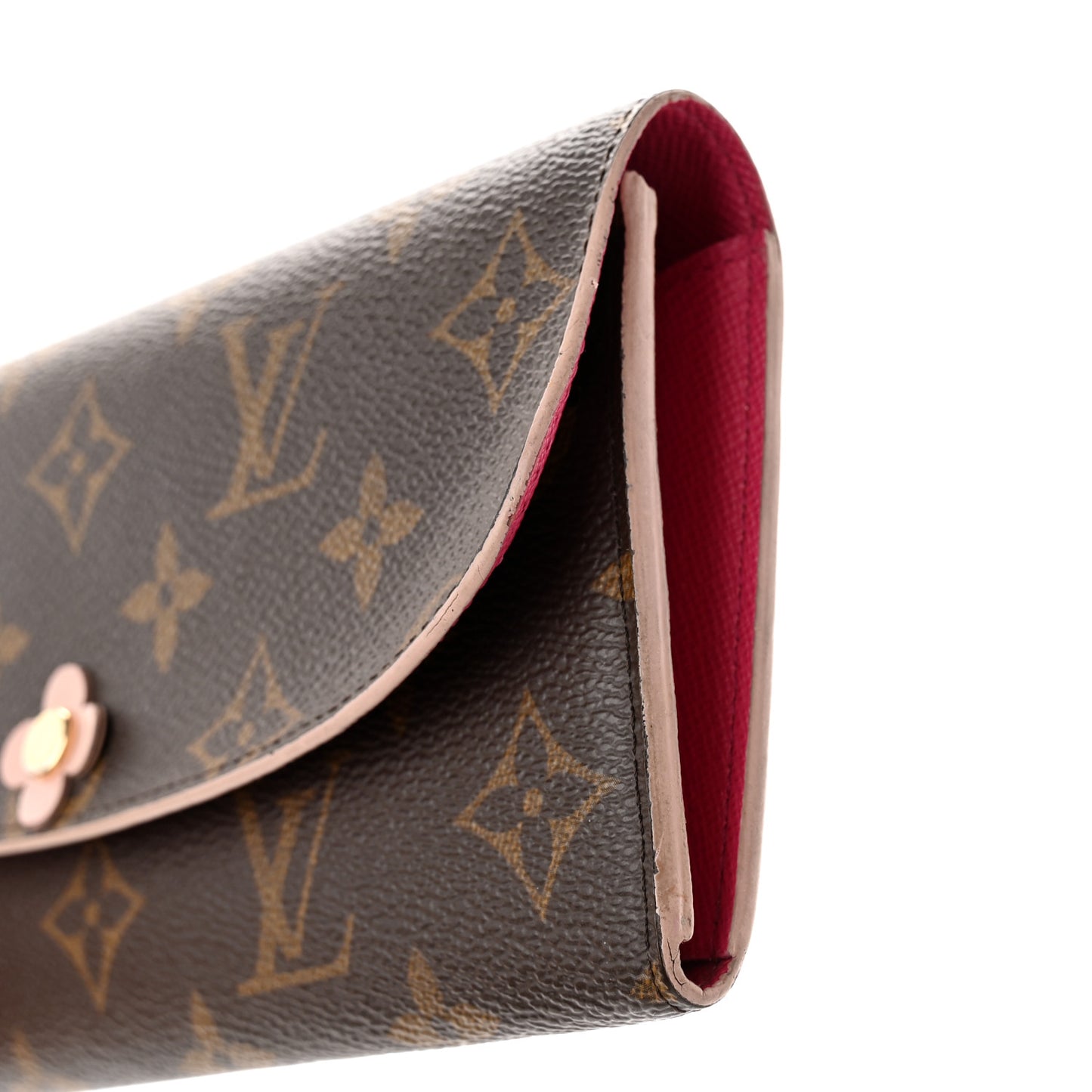 Monogram Bloom Flower Emilie Wallet Fuchsia